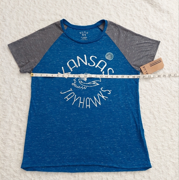NWT Kansas Jayhawks Soft Burnout Foil T-Shirt Size XL - Picture 4 of 10